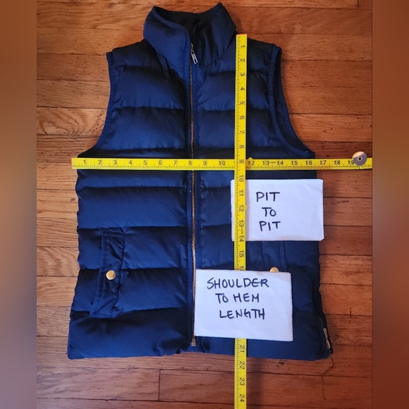 J.Crew Petite Mountain Down Navy Puffer Vest - Picture 8 of 11